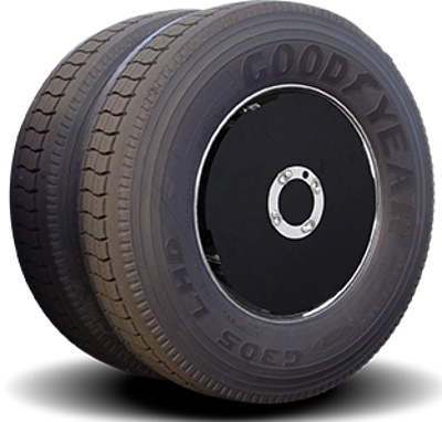 RW1052/58TK 22.5 Inch Stealth Black Aero Covers (Hubcaps/Simulators) Tandem Axle Set